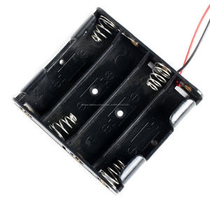 블랙 플라스틱 4xaa를 휴대 (UM-3 * 4) 6 볼트 배터리 홀더 상자 케이스 와이어 리드 - Product Image 2