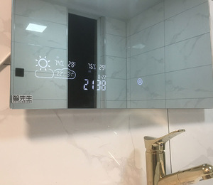 1200*600mm Contrôle Wi-Fi Intelligent Chauffage <span class=keywords><strong>Miroir</strong></span> Avec Lumière LED Affichage Météo Écran Tactile - Product Image 6