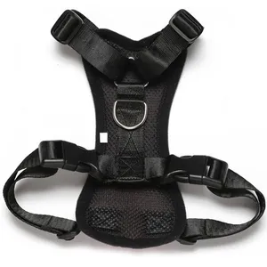 Pet Dog Adjustable Car Safety Soft Mesh Harness Travel Strap Vest with Seat Belt Lead Clip