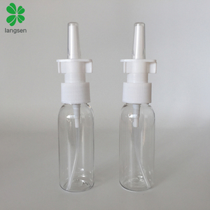 Hızlı teslimat ilaç kullanımı 30ml 1oz şeffaf PET şişe burun sis püskürtücü burun burun spreyi