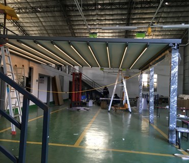 Design moderne Rétractable En Aluminium Pergola Toit Auvent Système