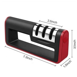 Aiguisoir de couteaux de cuisine professionnel, aiguisoir rapide, Base antidérapante aiguisoir de couteaux de cuisine avec 3 étapes - Product Image 2