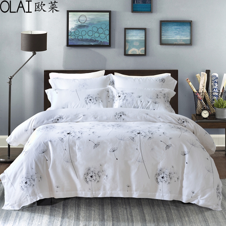 Оптовая продажа, 100% хлопок, 4 шт., красивый комплект постельного белья для невесты