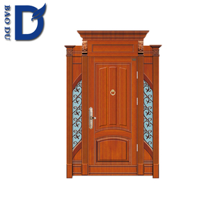 BOWDEU portes <span class=keywords><strong>en</strong></span> <span class=keywords><strong>fer</strong></span> <span class=keywords><strong>forgé</strong></span> portes de sécurité <span class=keywords><strong>en</strong></span> acier portes de cour extérieur blindé utilisé pour les maisons portes de villa patio - Product Image 2