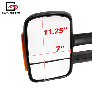 Para Chevrolet Silverado GMC <span class=keywords><strong>Sierra</strong></span> 99-06 telescópica extensible LED ahumado señal Manual lado fuera de vista trasera de remolque espejo - Product Image 3