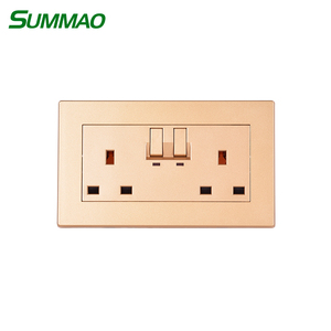 2gang Interrupteurs 3 Broches 13A Électrique Prise Murale Double Prise UK Avec 2 Ports <span class=keywords><strong>USB</strong></span> - Product Image 4