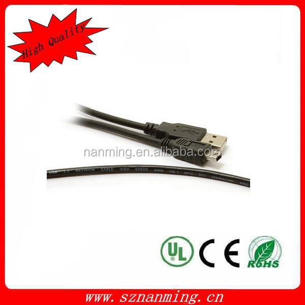 Mini USB 2.0 5 Pin Mini B Cable Para La Cámara, Mini Cable USB