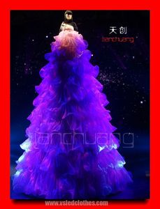 Rgb farbdruck Sänger glow in <span class=keywords><strong>the</strong></span> dark kleider, stitle Spaziergang led-licht kleid, anpassen farbe ändern kleid - Product Image 4