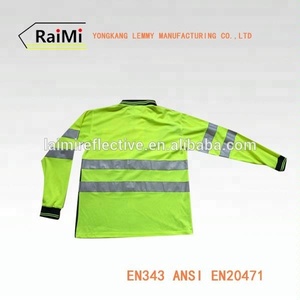 バルク卸売ツートンポロシャツ長袖反射中古ユニフォームワークシャツ - Product Image 4