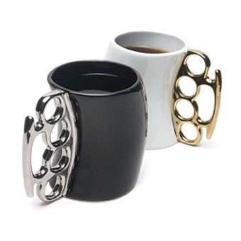 Zogift 2018 negro <span class=keywords><strong>especial</strong></span> puño plumero de mango knuckle taza - Product Image 2