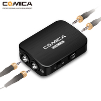 COMICA CVM-D03 Double-tête Détachable muti-fonctionnel Micro Cravate pour Gopro/Smartphone/Caméra avec Mono/Stéréo Commutateur