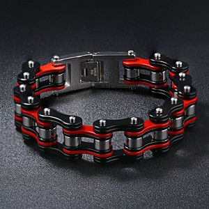 Marlary New Product Personalized Colorful 316L Stainless Steel Jewelry <strong>Bike</strong> Motorcycle <strong>Chain</strong> Mens <strong>Bracelet</strong> - Product Image 3