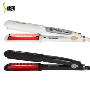 Professional Steam Styler Hair Straightener Infrared Private Label Flat Iron Customer flat irons