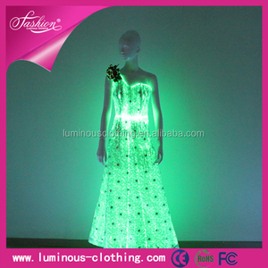 Azul claro y <span class=keywords><strong>vestido</strong></span> <span class=keywords><strong>de</strong></span> boda blanco <span class=keywords><strong>de</strong></span> luz led <span class=keywords><strong>vestido</strong></span> <span class=keywords><strong>de</strong></span> fiesta YQ-52 - Product Image 2