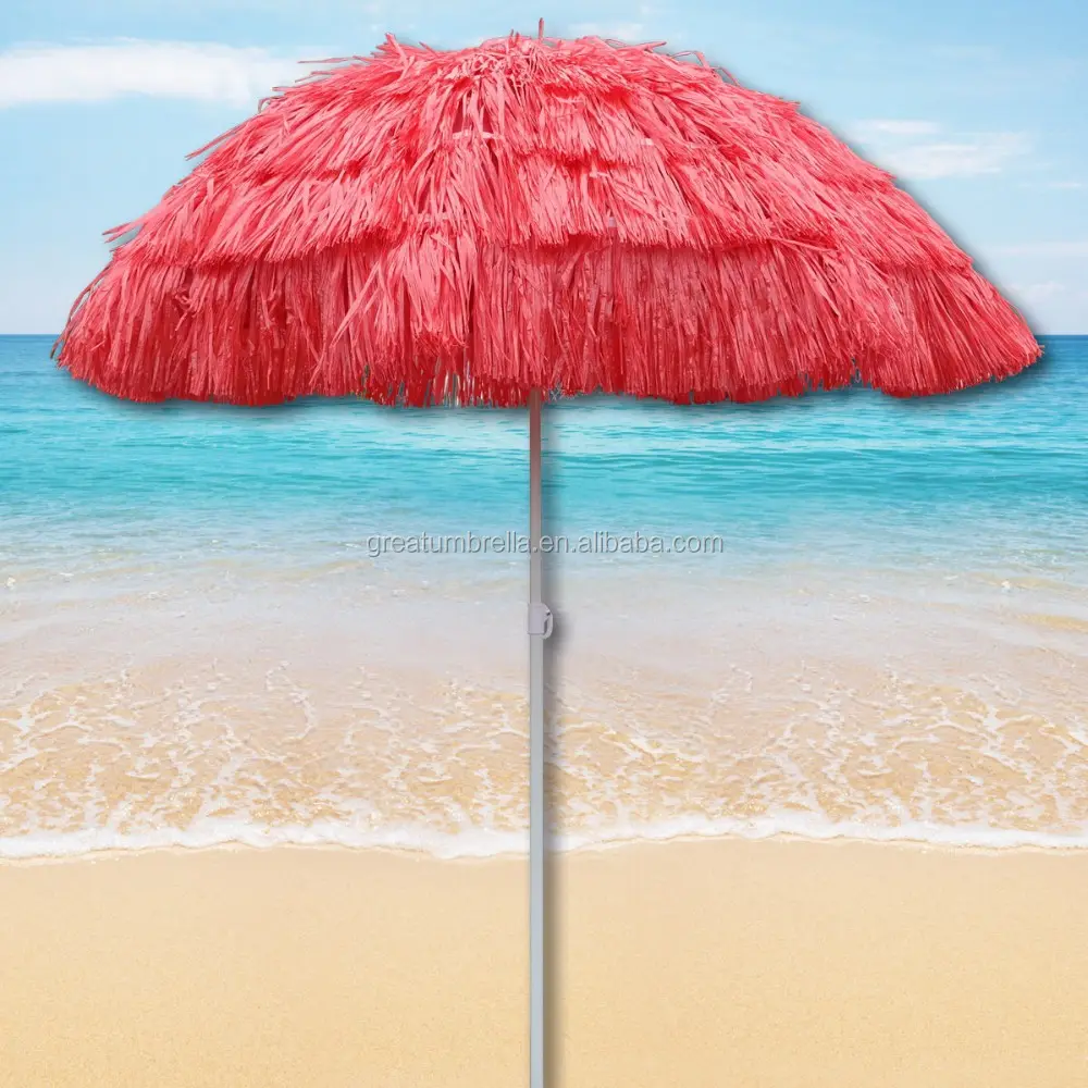 PATIO GARDEN OUTDOOR HAWAIIAN PARASOL thatch BEACH UMBRELLA