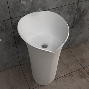 <span class=keywords><strong>Lavabo</strong></span> de superficie sólida con diseño redondo de lágrima de agua, <span class=keywords><strong>lavabo</strong></span> de resina, piedra de mármol, lavadero de baño, <span class=keywords><strong>precio</strong></span> de fábrica - Product Image 4