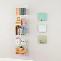 5 Tier Wall Mounted Acrylic Kids Book Shelf