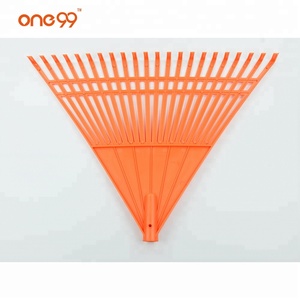 Râteau à feuilles <span class=keywords><strong>de</strong></span> <span class=keywords><strong>jardin</strong></span> en plastique orange à 22 dents, grand triangle, One99 - Product Image 3