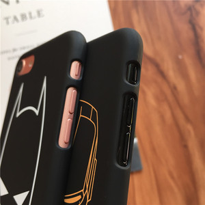 2018 Venta caliente simple líneas Batman Iron Man Slim hard PC caso del teléfono móvil para el iPhone 6 S 7 8 más X - Product Image 2