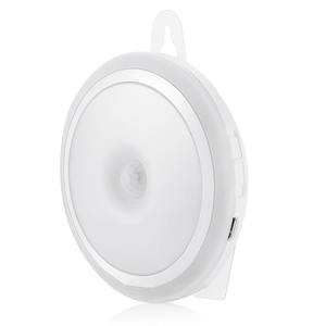 الصمام ليلة ضوء البير محس حركة مصابيح LED مستديرة إضاءة الخزانة توفير الطاقة الجدار مصباح الإضاءة بواسطة 3A بطارية ل خزانة - Product Image 3