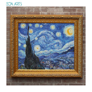 Reproducción de la Pintura al Óleo Famosa de la Noche Estrellada de <span class=keywords><strong>Van</strong></span> <span class=keywords><strong>Gogh</strong></span>, Hecha a Mano en China, Arte de Pared en Lienzo, Decoración de Hotel, Obra de Arte para el Hogar - Product Image 5