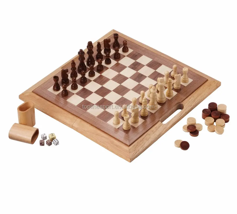 3in1 Chess/checker/backgammon/dice Game set