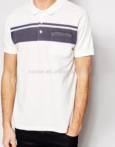 De bolsillo y <span class=keywords><strong>el</strong></span> pecho de Polo de la raya camiseta de China venta al por mayor del Polo hombres de la camisa de Polo - Product Image 3