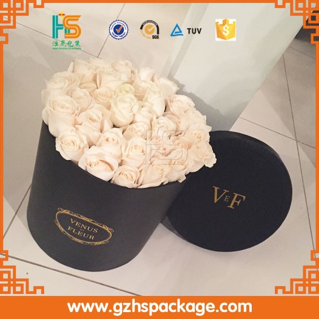 2014 diseño de Encargo de lujo flor tubo de Papel cajas de envío/ramo de flores cajas En Guangzhou