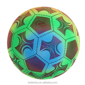 9 inç spor topu açık oyuncaklar çocuklar için özel gökkuşağı baskı futbol topu