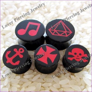 [في...] للبيع بالجملة ، مقابس الأذن المزدوجة ذات الشرارة العالية من الأكريليك ، مقابس الأذن ذات الجودة العالية - Product Image 1