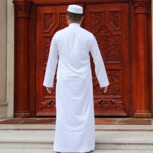Мужская мусульманская одежда, размеры 52-62, 7 цветов, мусульманская одежда, Дубай, Арабская абайя, кафтан с длинным рукавом, традиционный костюм, стоячий воротник - Product Image 2