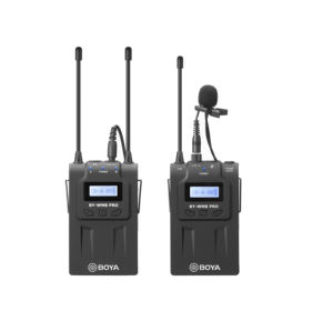 BY-WM8 Pro-K1 UHF de doble canal sistema de micrófono inalámbrico 48 seleccionable canales UHF cámara teléfono micrófono - Product Image 5
