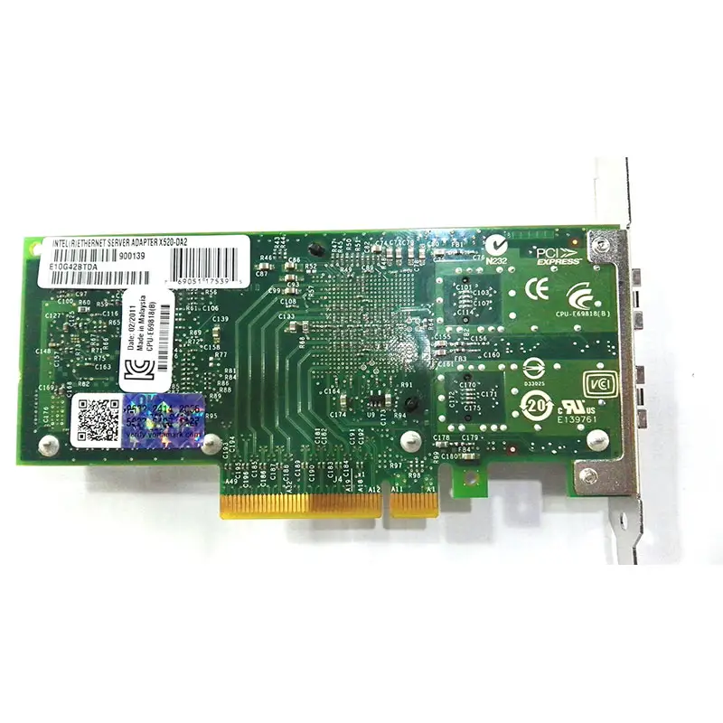 X520-DA2 E10G42BTDA 10 جيجابايت/ثانية ثنائي ميناء الألياف PCIe 2.0x8 إيثرنت خادم بطاقة الشبكة