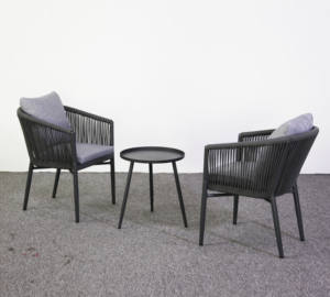 Moderna corda rustica all'aperto Set <span class=keywords><strong>da</strong></span> pranzo durevole e confortevole <span class=keywords><strong>giardino</strong></span> <span class=keywords><strong>tavoli</strong></span> e sedie per cortile mobili <span class=keywords><strong>da</strong></span> <span class=keywords><strong>giardino</strong></span> - Product Image 3