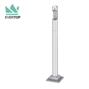 TS-FCB05B ถังใส่เถ้าทรงกลมแบบตั้งได้สำหรับสูบบุหรี่เสาเรียวเล็กที่เก็บบุหรี่ - Product Image 1