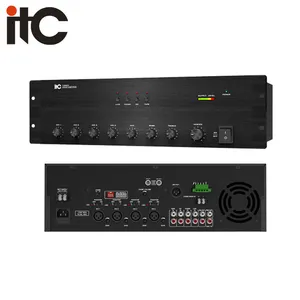 100V 500w rack mounted echo karaoke mosque mixer amplifier