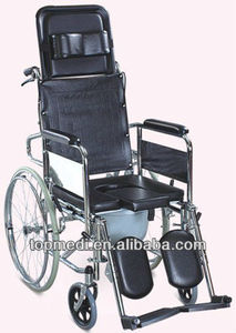 Réhabilitation therapy supplies topmedi plier manuel en aluminium <span class=keywords><strong>fauteuil</strong></span> <span class=keywords><strong>roulant</strong></span> commode <span class=keywords><strong>inclinable</strong></span>. <span class=keywords><strong>avec</strong></span> <span class=keywords><strong>dossier</strong></span> haut - Product Image 1