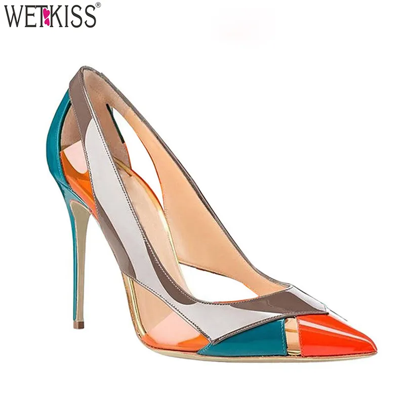 WETKISS Big Size Factory Supply Fashion Dress Shoes Sexy Women High Heel Pumps Shoes Party Sexy Stiletto High Heel Lady Shoe New