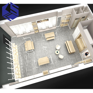 <span class=keywords><strong>Estante</strong></span> de Exhibición de Pintura Blanca Moderna, Luz LED Inclinada Montada EN LA <span class=keywords><strong>Pared</strong></span>, Tienda de Ropa, Diseño de Muebles - Product Image 4