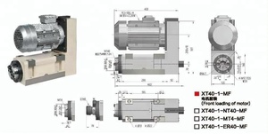 Boor En Frezen Kop Unit, XT40-1 Model Met Nt40/Mt4/Er40 Spindel, China Fabrikant Oem/Odm - Product Image 4