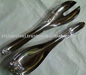 Juego de servidor de ensalada Servidor de ensalada de acero inoxidable Juego de 2 piezas Juego de servidores de ensalada al por mayor Cubiertos de acero inoxidable - Product Image 2