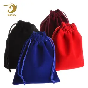 China Wholesale Good Quality Fashion Color Custom Logo Velvet Drawstring Jewelry Pouch Bag