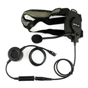 Retevis EH060K Headset Taktis Headset Earpiece untuk Kenwood TYT Walkie Talkie Baofeng 888S/UV5R Radio Dua Arah