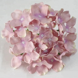 High Quality Silk Flowers Wedding Centerpieces Artificial Flower head of Hydrangea with 30 petals