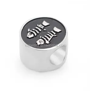 High quality metal 316 stainless steel custom engraved beads