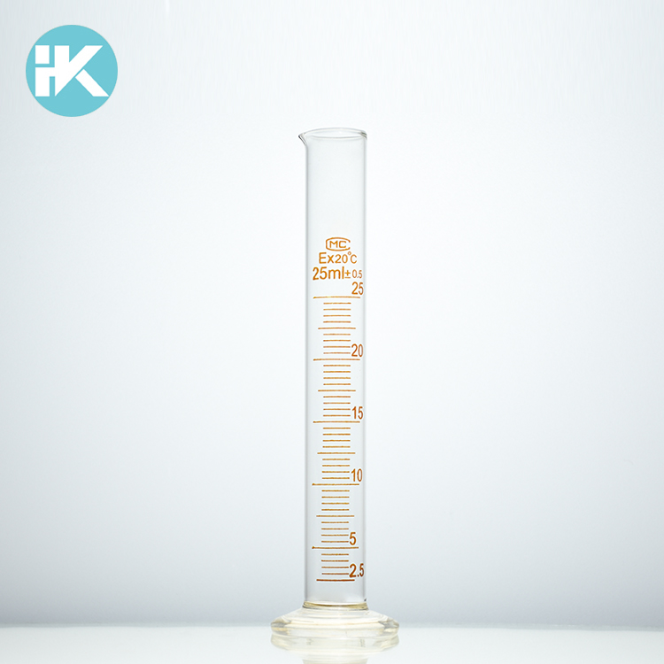 Huke индивидуальные лабораторные принадлежности Высокое качество 3,3 boro 25 мл стекло измерительный цилиндр