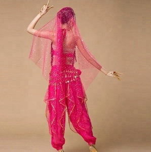Bestdance danza del vientre borla superior + correa + velo + Pantalones + conjunto de accesorios/traje Sexy <span class=keywords><strong>Samba</strong></span> traje 6 colores - Product Image 6