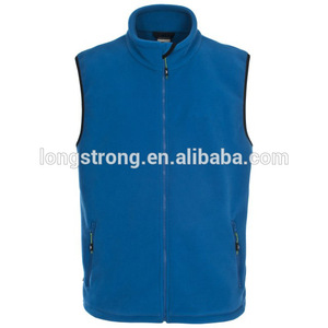 Stok jaket rompi bulu domba Polar anti-serabut kasual untuk pria wanita rompi BIB beludru penutup ritsleting Logo bordir kustom - Product Image 3