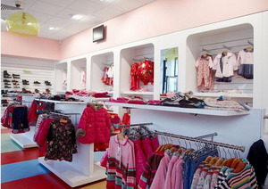 Muebles de Exhibición para <span class=keywords><strong>Tienda</strong></span> de Ropa Infantil, Armario de Pared de Madera para Ropa de Niños, Venta Caliente - Product Image 6