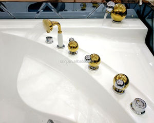 Klassischer Whirlpool <span class=keywords><strong>Massage</strong></span> Acryl Badewanne mit LED - Product Image 4